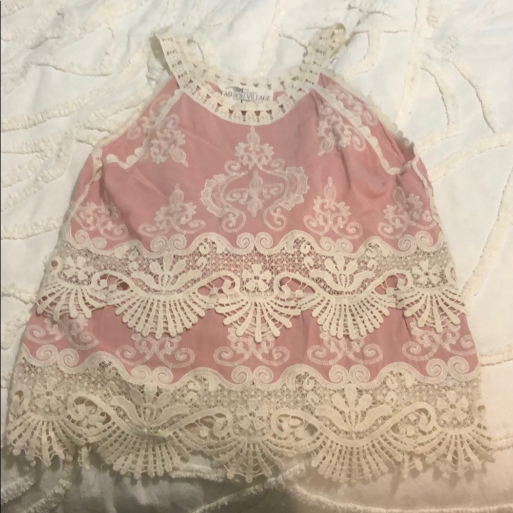 Pink halter top